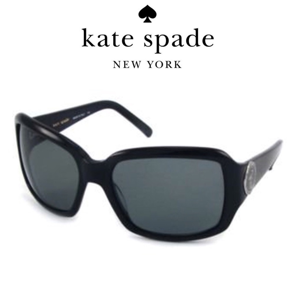 kate spade Black Frame Dark Gray Lens Oversized Sunglasses